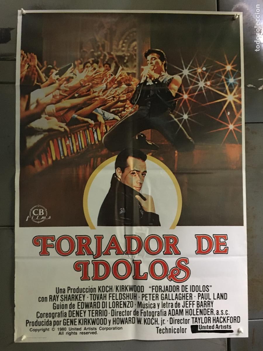 Cine: AFM87 FORJADOR DE IDOLOS RAY SHARKEY POSTER ORIGINAL 70X100 ESTRENO h9
