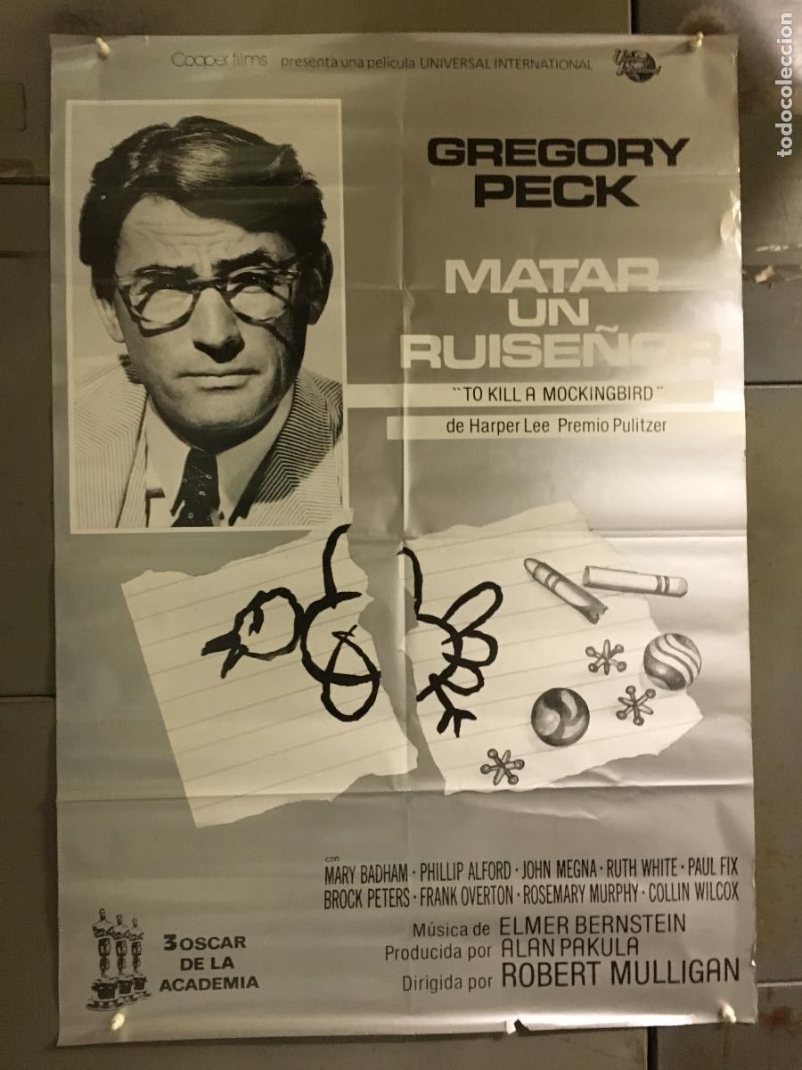 Cine: AFM91 MATAR UN RUISE&Ntilde;OR GREGORY PECK POSTER ORIGINAL 70X100 ESPA&Ntilde;OL h0