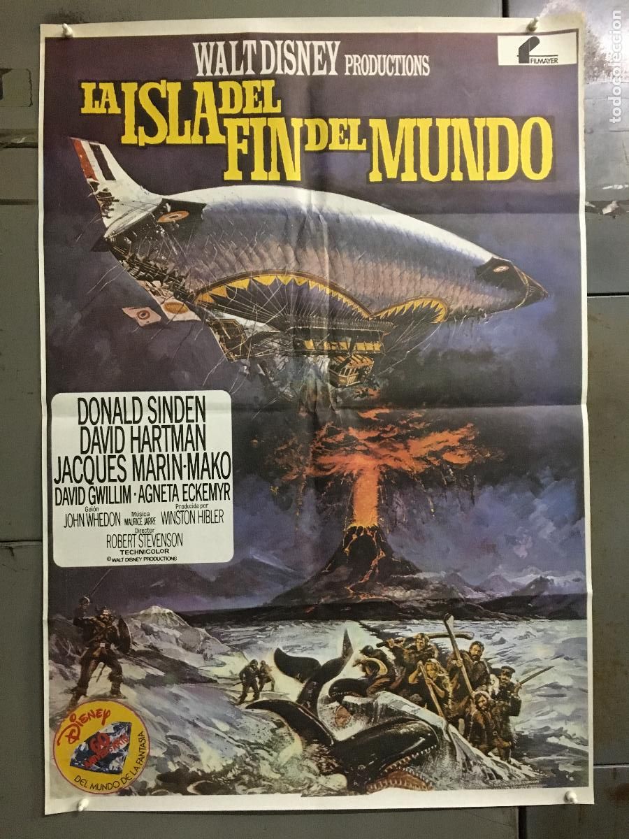 Cine: AFM93 LA ISLA DEL FIN DEL MUNDO WALT DISNEY POSTER ORIGINAL 70X100 ESTRENO h5