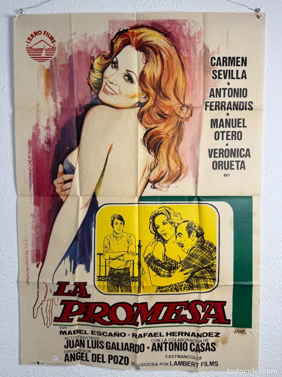Cine: Cartel Original La Promesa 1976 JANO 70x100 cm P&oacute;ster Cine Espa&ntilde;ol Vintage Carmen Sevilla Antonio 38
