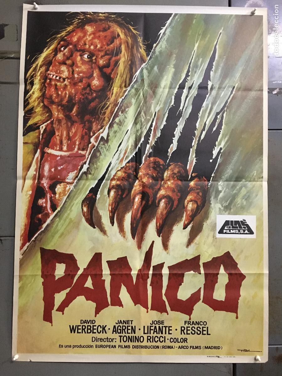 Cine: AFN03 PANICO TONINO RICCI TERROR MAC POSTER ORIGINAL 70X100 ESTRENO h5