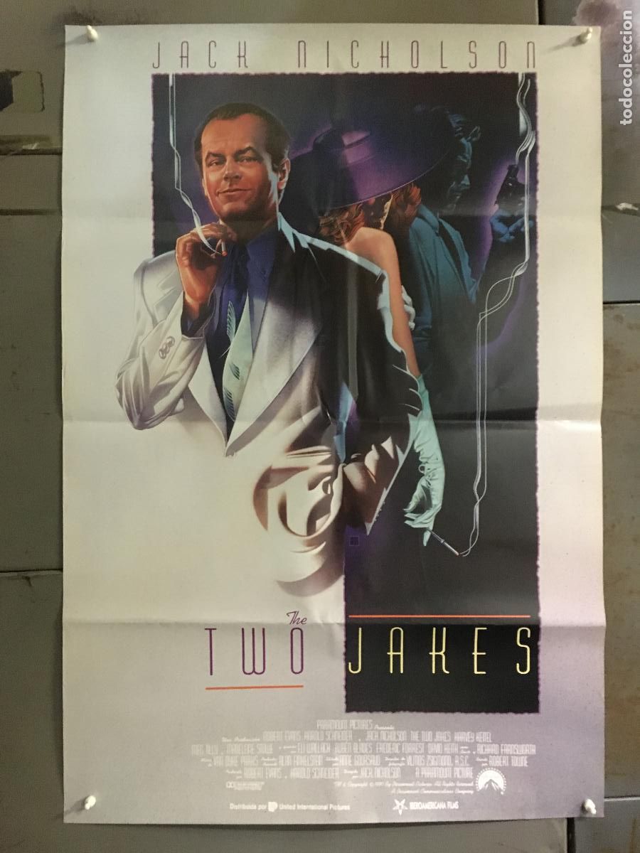 Cine: AFN05 THE TWO JAKES JACK NICHOLSON POSTER ORIGINAL 70X100 ESTRENO h6
