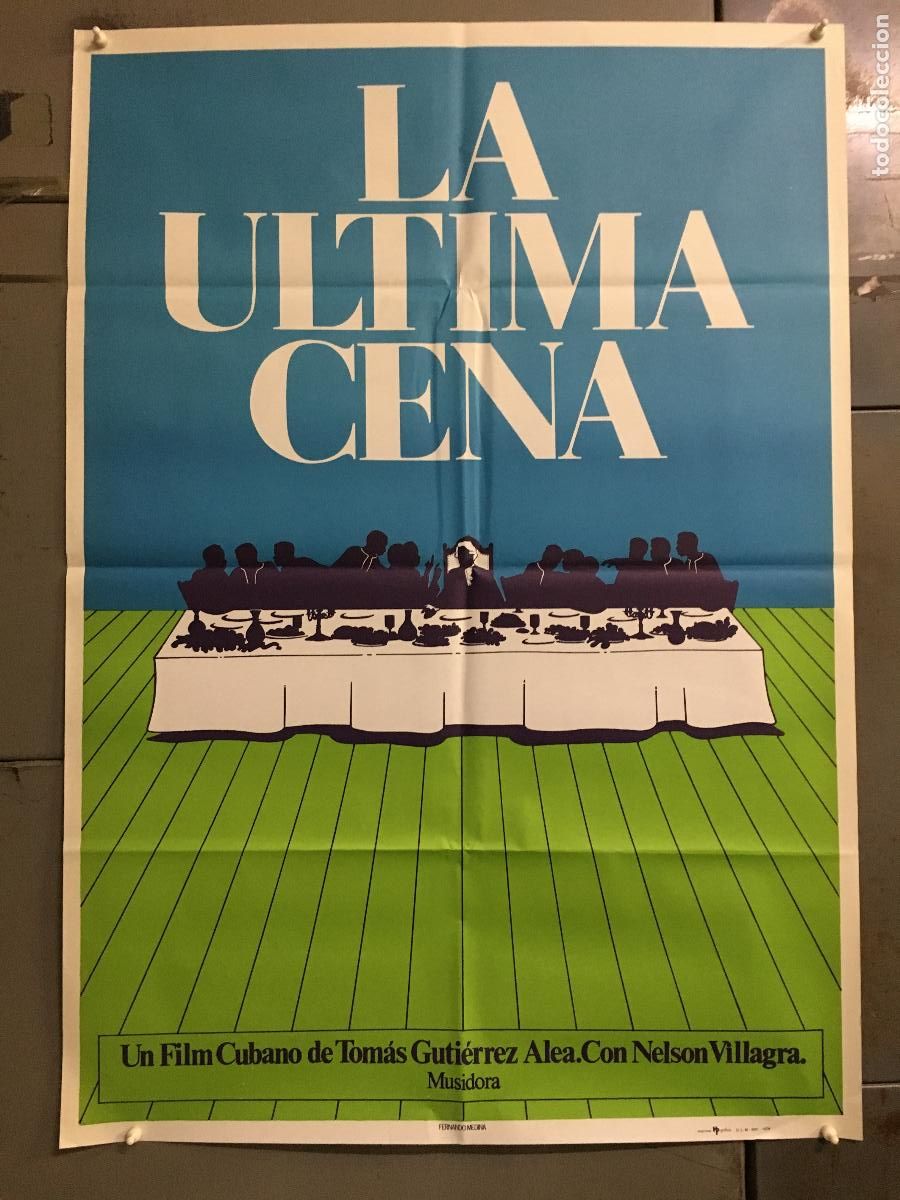 Cine: AFN08 LA ULTIMA CENA TOMAS GUTIERREZ ALEA CINE CUBANO POSTER ORIGINAL 70X100 ESTRENO h3