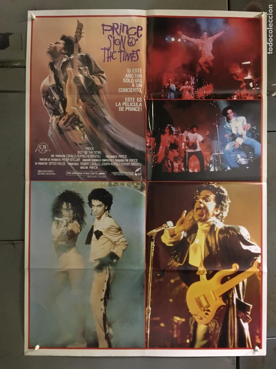 Cine: AFN10 THE SIGN 'O' THE TIMES PRINCE POSTER ORIGINAL 70X100 ESTRENO h2