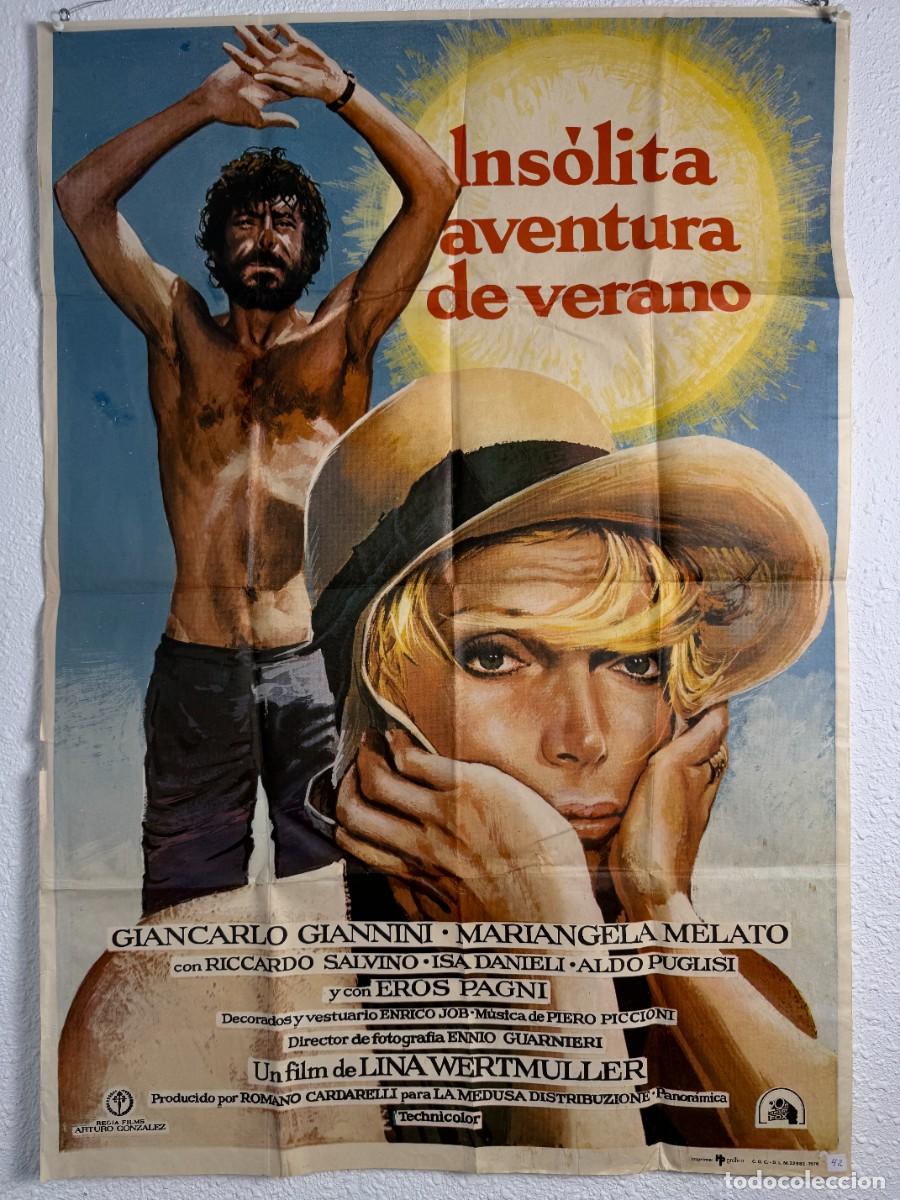Cine: Cartel Original Ins&oacute;lita Aventura de Verano 1976 70x100 cm Lina Wertm&uuml;ller Cine Espa&ntilde;ol n42