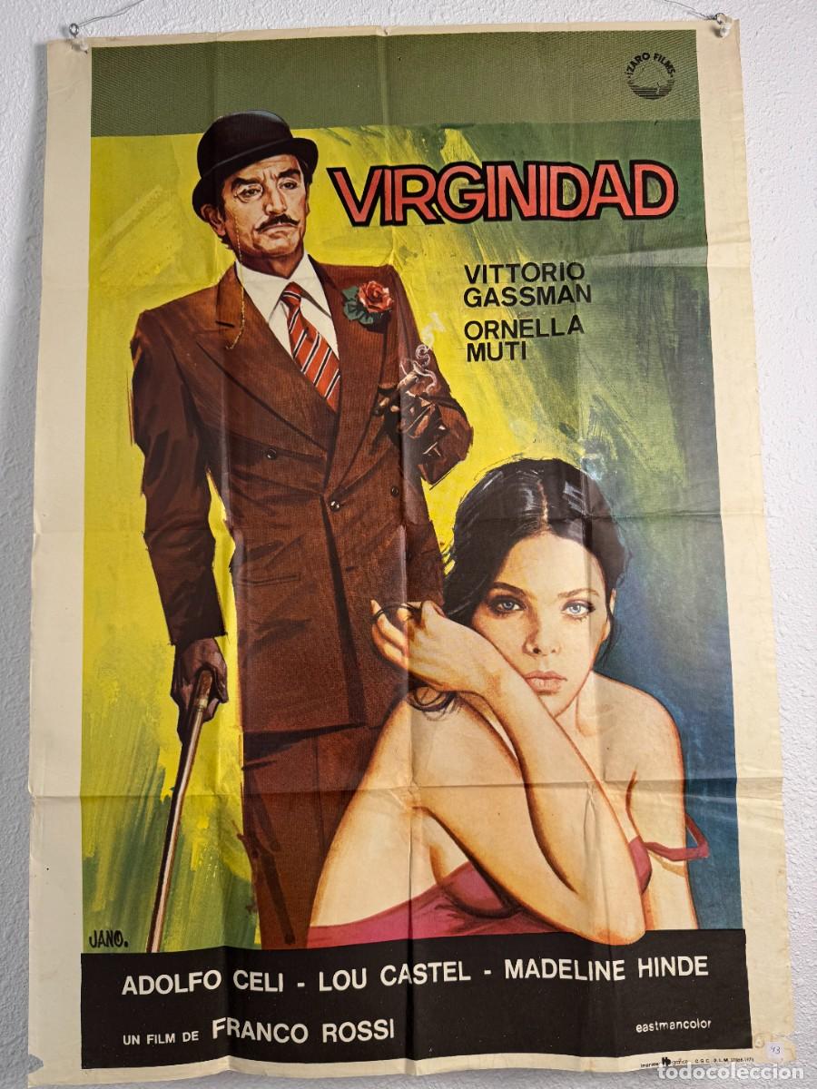 Cine: Cartel Original Virginidad 1976 70x100 cm JANO Ornella Muti Vittorio Gassman Cine Espa&ntilde;ol N43