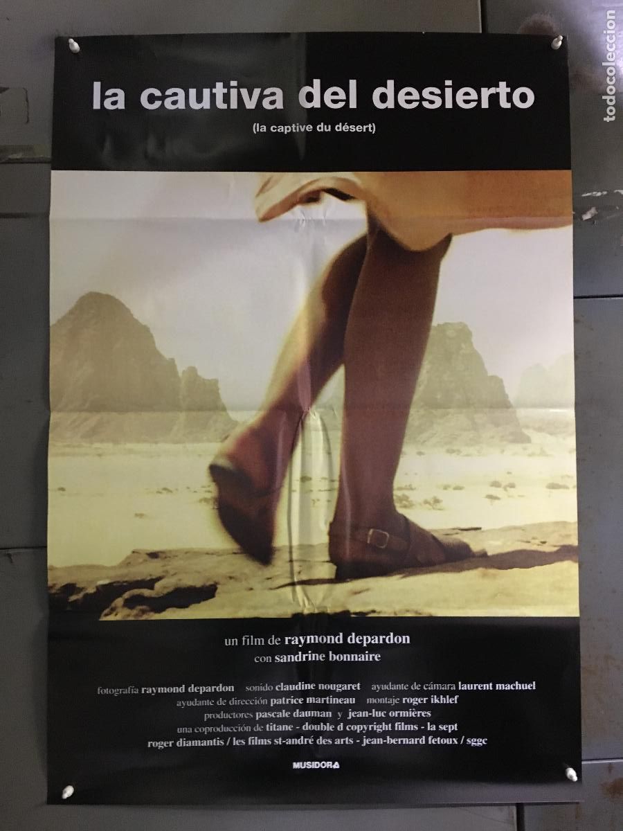 Cine: AFN18 LA CAUTIVA DEL DESIERTO RAYMOND DEPARDON SANDRINE BONNAIRE POSTER ORIGINAL 70X100 ESTRENO h4