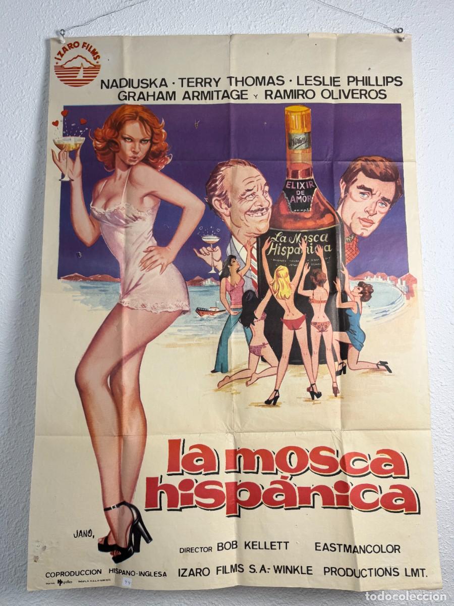 Cine: Cartel Original La Mosca Hisp&aacute;nica 1976 70x100 cm JANO Nadiuska Spanish Fly Cine Espa&ntilde;ol N44