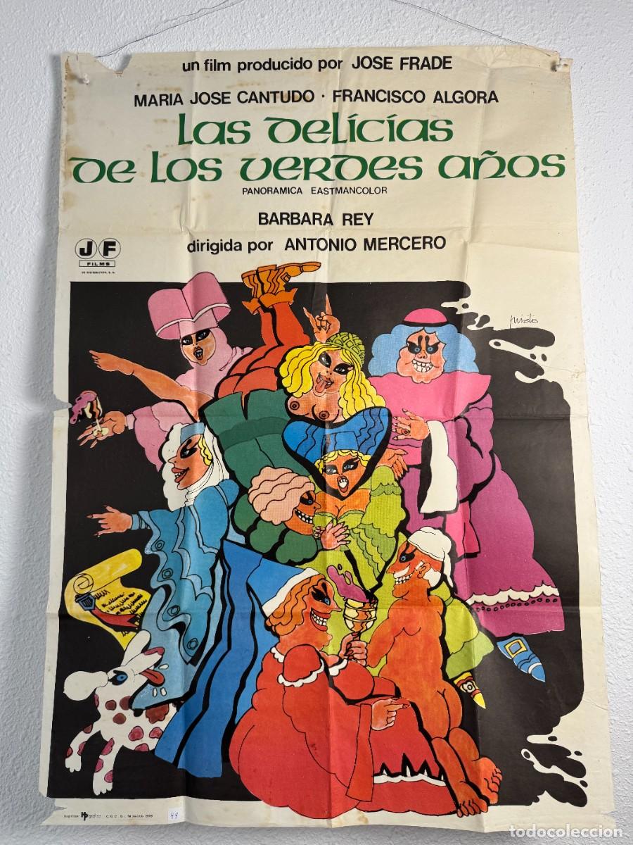 Cine: Cartel Original Las Delicias de los Verdes A&ntilde;os 1976 70x100 cm Cine Espa&ntilde;ol Mar&iacute;a Jos&eacute; Cantudo N49