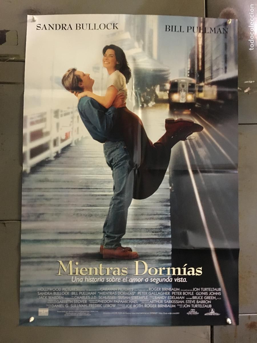 Cine: AFN28 MIENTRAS DORMIAS SANDRA BULLOCK BILL PULLMAN POSTER ORIGINAL 70X100 ESTRENO h3