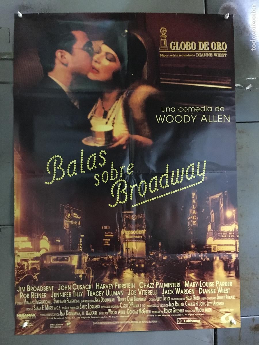 Cine: AFN30 BALAS SOBRE BROADWAY WOODY ALLEN JOHN CUSACK POSTER ORIGINAL 70X100 ESTRENO h3
