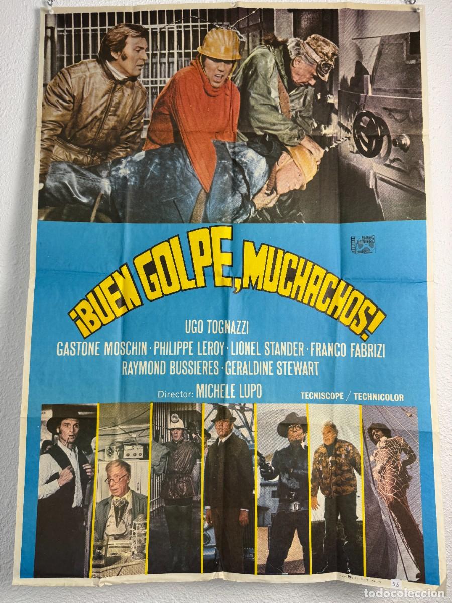 Cine: Cartel Original &iexcl;Buen Golpe, Muchachos! 1978 70x100 cm Ugo Tognazzi Cine Espa&ntilde;ol Vintage N55