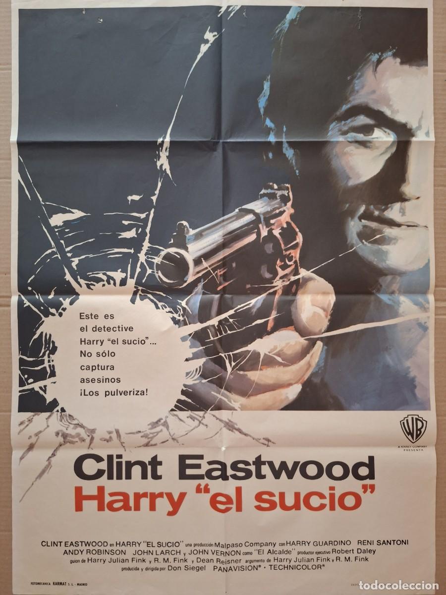 Cine: CARTEL CINE PELICULA HARRY EL SUCIO CLINT EASTWOOD A&Ntilde;O 1972 A 243