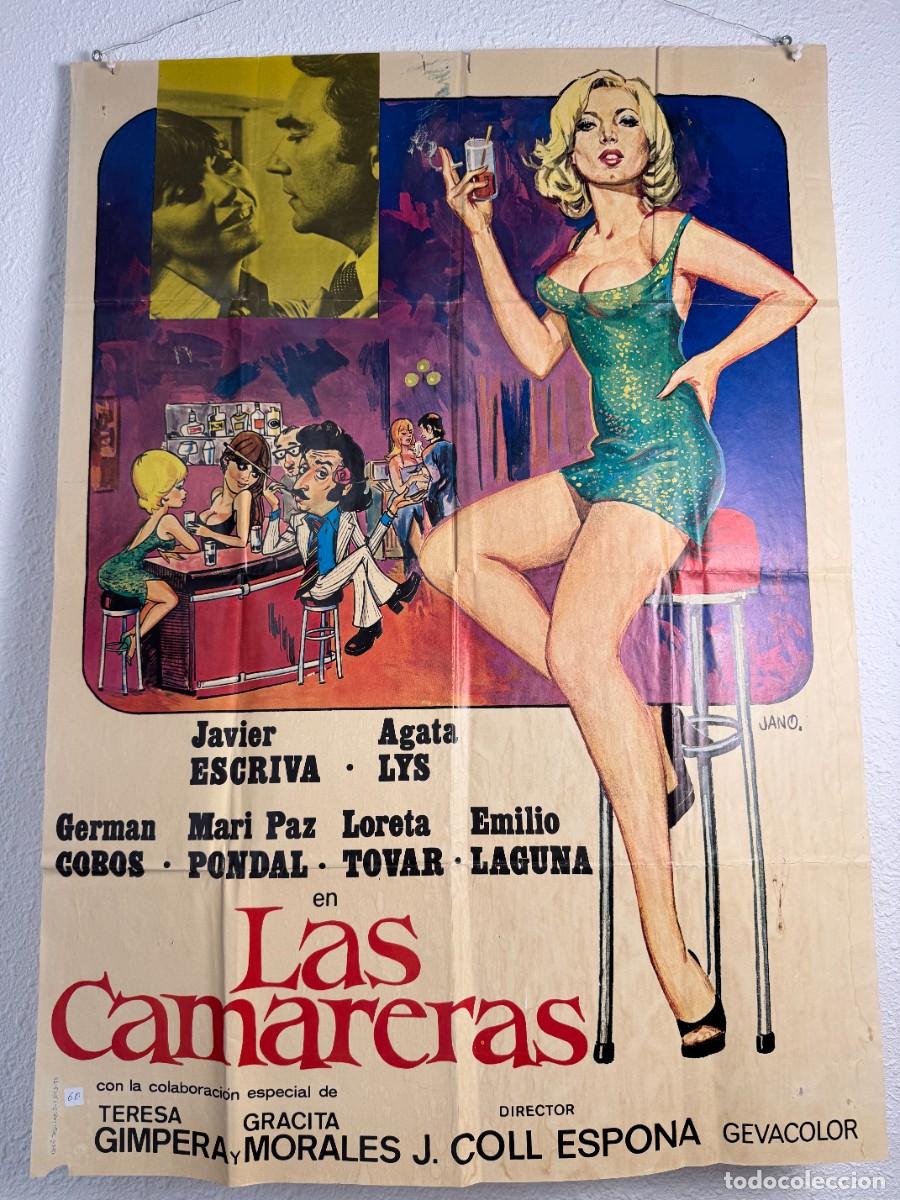 Cine: Cartel Original Las Camareras 1976 70x100 cm JANO &Aacute;gata Lys Javier Escriv&aacute; Cine Espa&ntilde;ol N60
