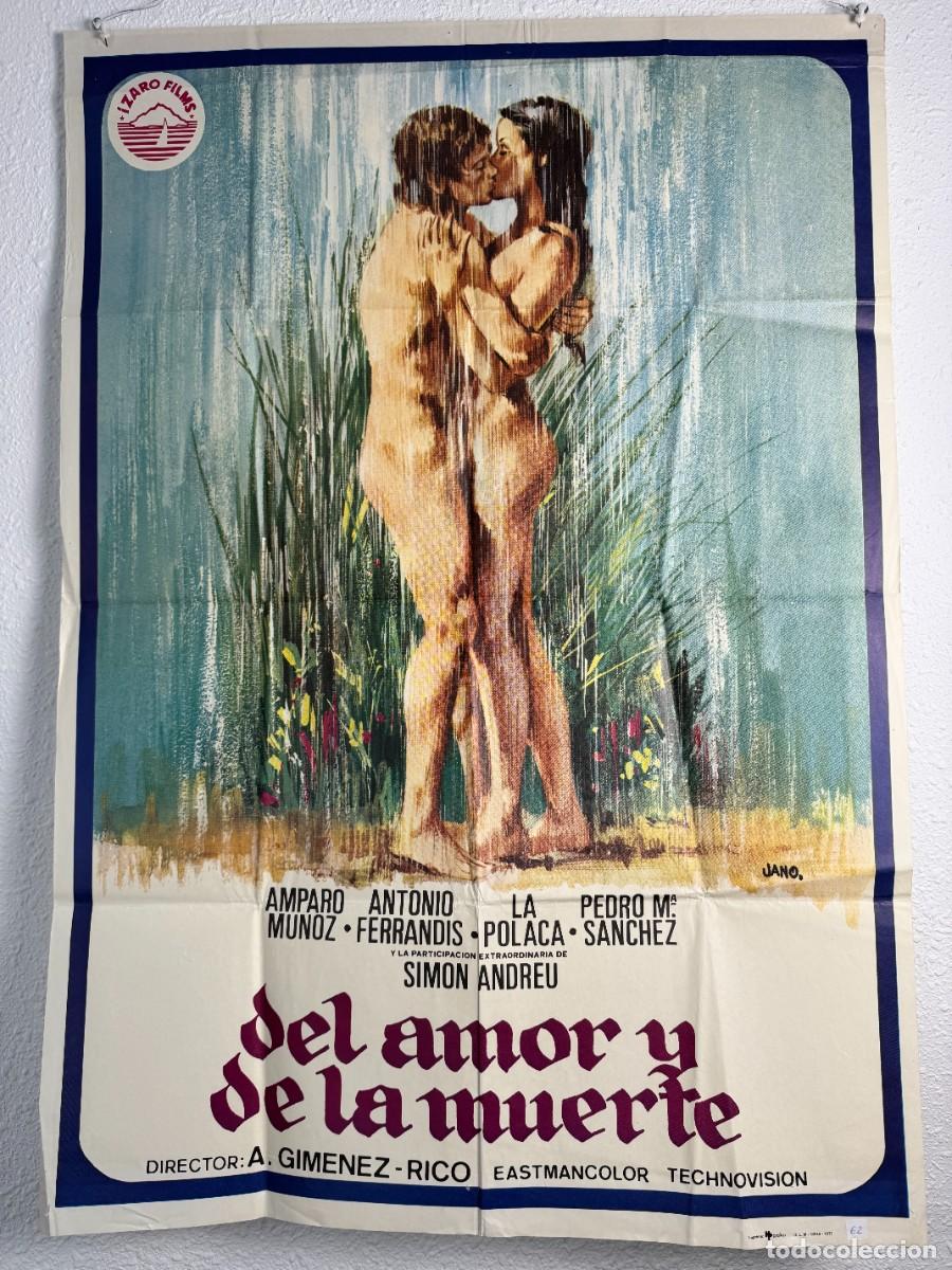Cine: Cartel Original Del Amor y de la Muerte 1977 70x100 cm JANO Amparo Mu&ntilde;oz Cine Espa&ntilde;ol N62