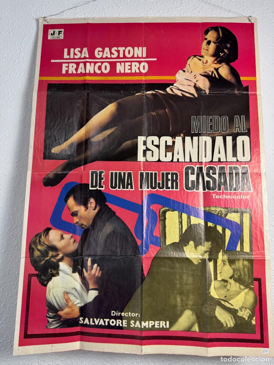 Kino: Cartel Original Miedo al Esc&aacute;ndalo de una Mujer Casada 1976 70x100 cm Franco Nero Vintage N64