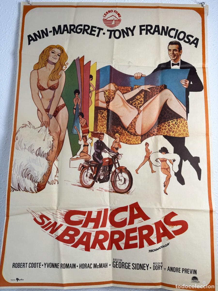 Cine: Cartel Original Chica sin Barreras 1976 70x100 cm Ann-Margret Tony Franciosa Cine Espa&ntilde;ol N67