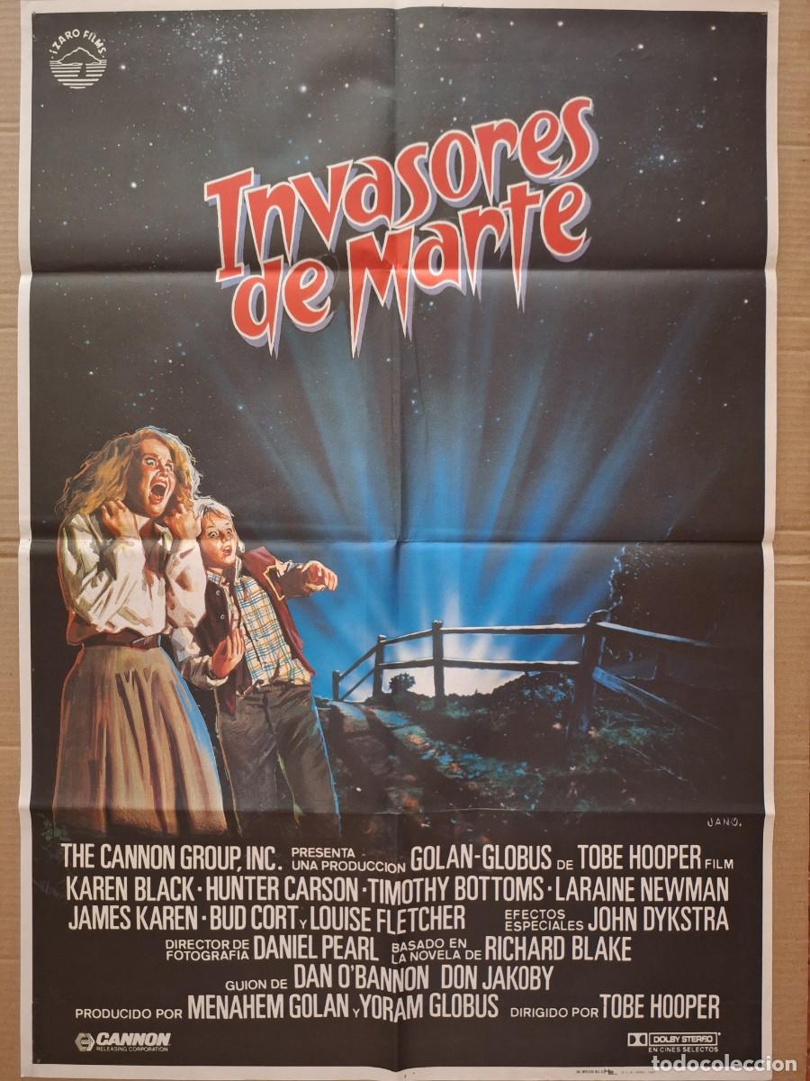 Cinema: CARTEL CINE PELICULA INVASORES DE MARTE A&Ntilde;O 1986 TERROR ILUSTRA JANO A 248