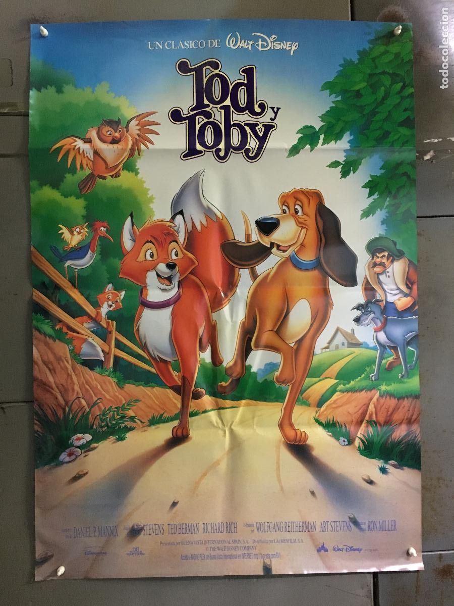Cin&eacute;ma: AFN31 TOD Y TOBY WALT DISNEY POSTER ORIGINAL 70X100 ESPA&Ntilde;OL h4