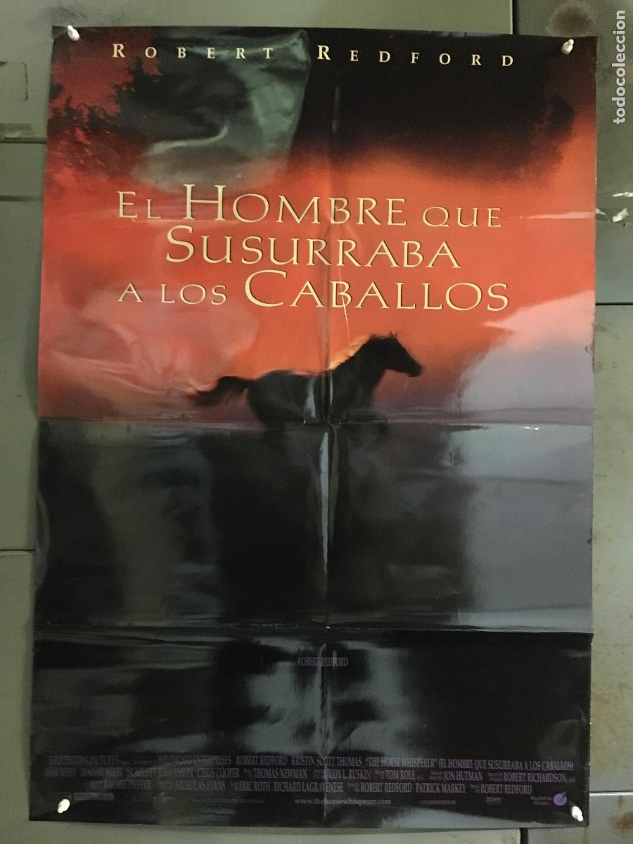 Cine: AFN34 EL HOMBRE QUE SUSURRABA A LOS CABALLOS ROBERT REDFORD POSTER ORIGINAL 70X100 ESTRENO h1
