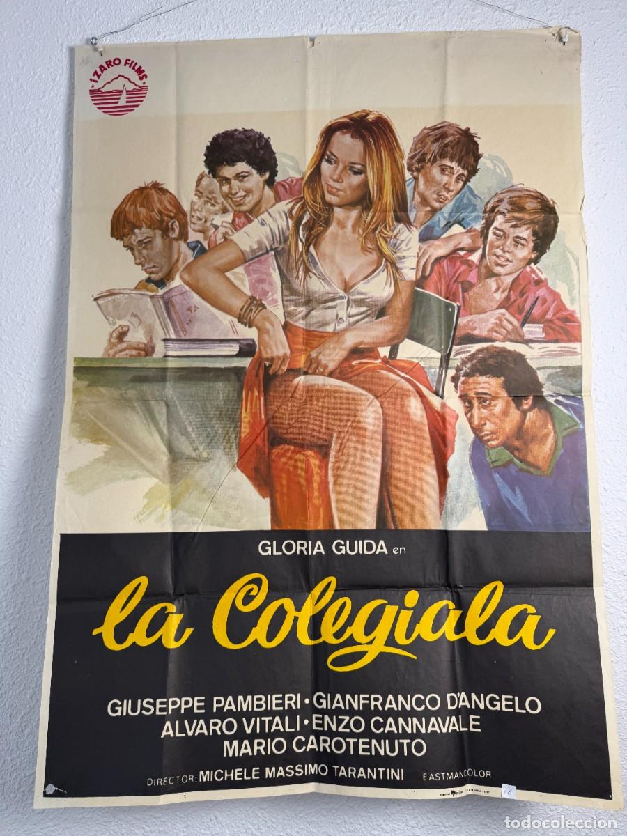 Cine: Cartel Original Espa&ntilde;ol La Colegiala 1975 70x100 cm Gloria Guida La Liceale n76
