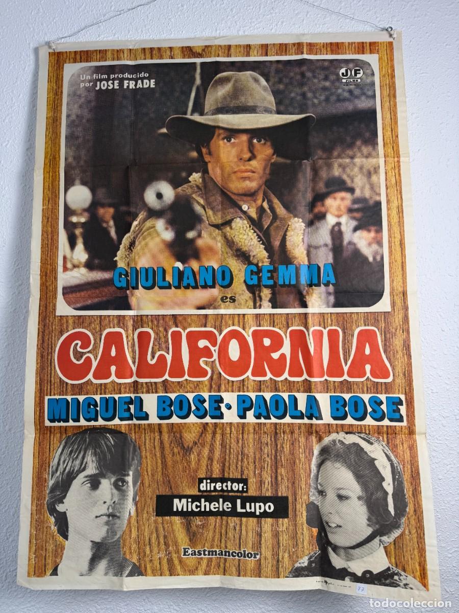 Cinema: Cartel Original Espa&ntilde;ol California 1977 70x100 cm Giuliano Gemma Spaghetti Western n77