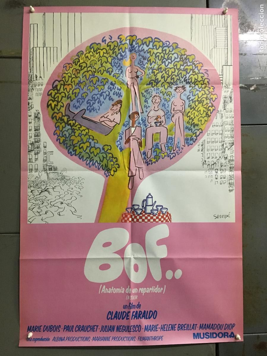 Cine: AFN45 BOF ANATOMIA DE UN REPARTIDOR CLAUDE FARALDO SEMPE POSTER ORIGINAL 70X100 ESTRENO h3