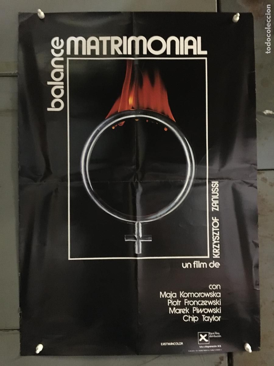 Cine: AFN50 BALANCE MATRIMONIAL KRZYSZTOF ZANUSSI CINE POLACO POSTER ORIGINAL 48X68 ESTRENO h0