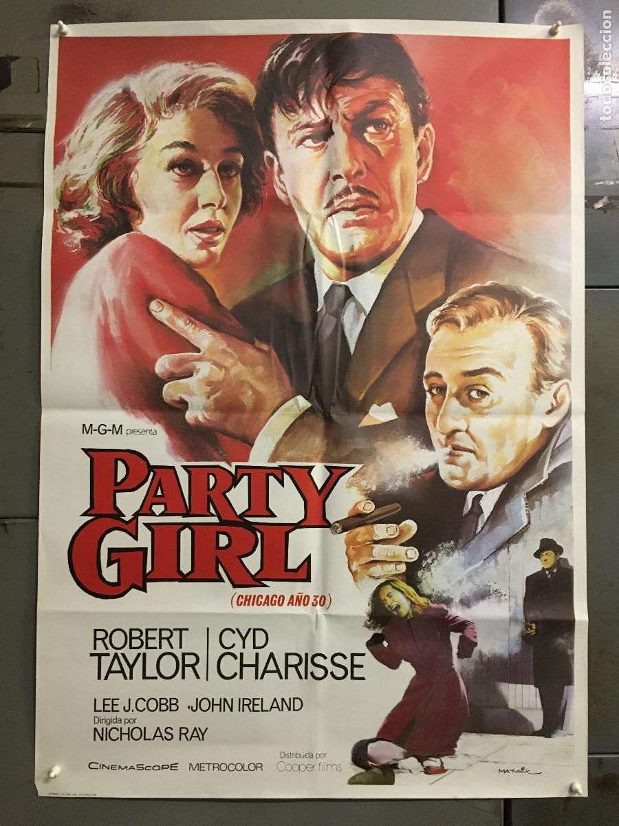 Cin&eacute;ma: AFN51 CHICAGO A&Ntilde;O 30 PARTY GIRL ROBERT TAYLOR CYD CHARISSE POSTER ORIGINAL 70X100 ESPA&Ntilde;OL h5