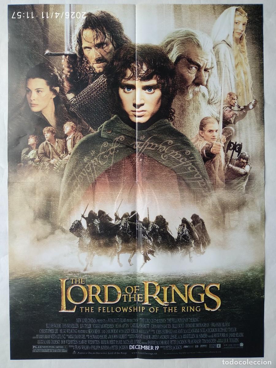 Cine: THE LORDOF OF THE RINGS (EL SE&Ntilde;OR DE LOS ANILLOS) P&Oacute;STER 41 X 56,5 cms. DE REVISTA..