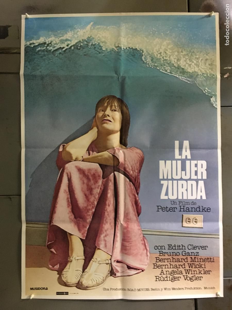Cine: AFN57 LA MUJER ZURDA WOMAN PETER HANDKE EDITH CLEVER WENDERS POSTER ORIGINAL ESTRENO 70X100 h4
