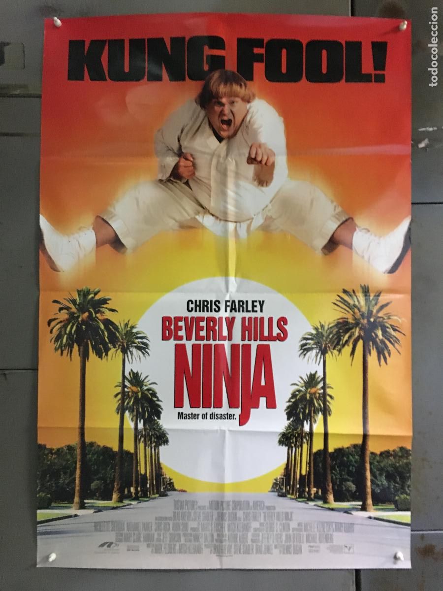 Cine: AFN61 BEVERLY HILLS NINJA LA SALCHICHA PELEONA POSTER ORIGINAL AMERICANO 68X101