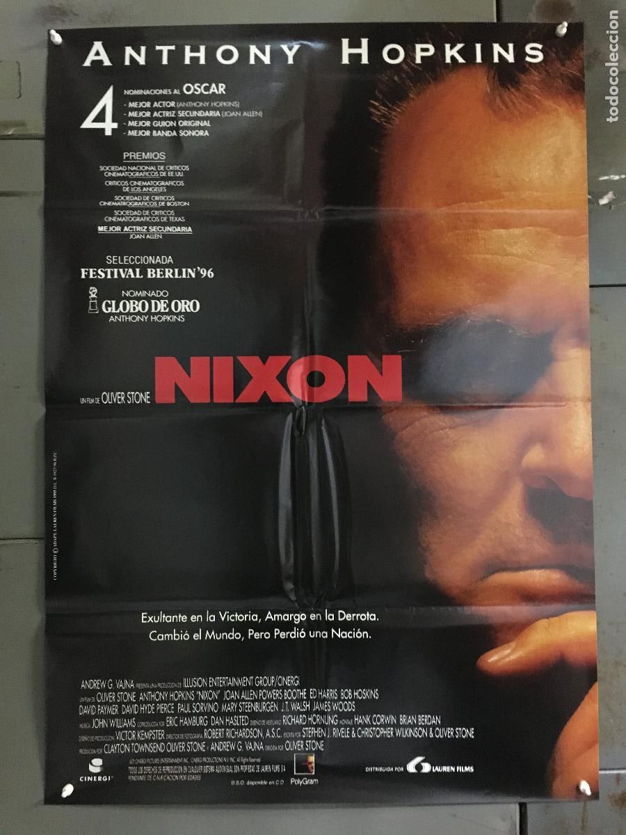 Cine: AFN66 NIXON ANTHONY HOPKINS JOAN ALLEN OLIVER STONE POSTER ORIGINAL 70X100 ESTRENO h8