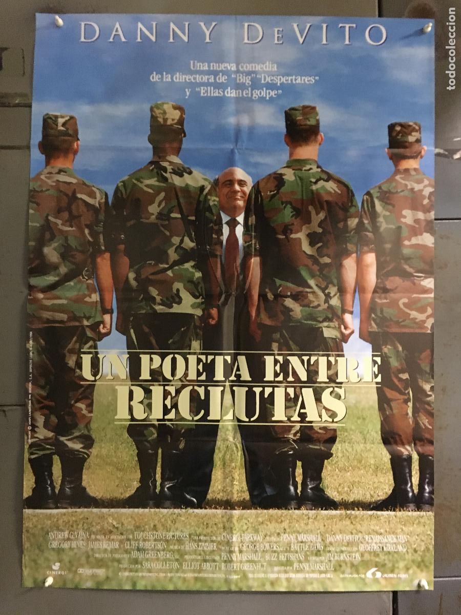 Cine: AFN70 UN POETA ENTRE RECLUTAS MARK WAHLBERG DANNY DEVITO POSTER ORIGINAL 70X100 ESTRENO h8