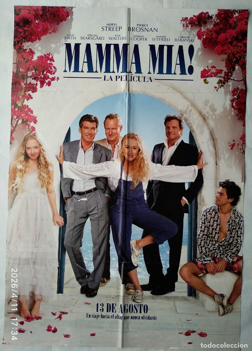 Cine: MAMMA M&Iacute;A, con Meryl Streep. P&Oacute;STER 68,5 X 86 cms.