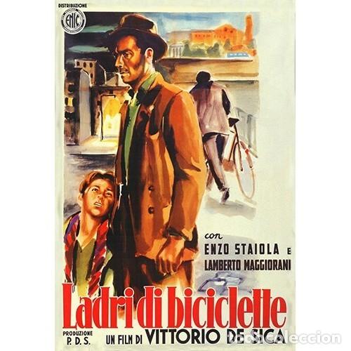 Cine: LADR&Oacute;N DE BICICLETAS P&oacute;ster 70x100 cm aprox. Vittorio De Sica