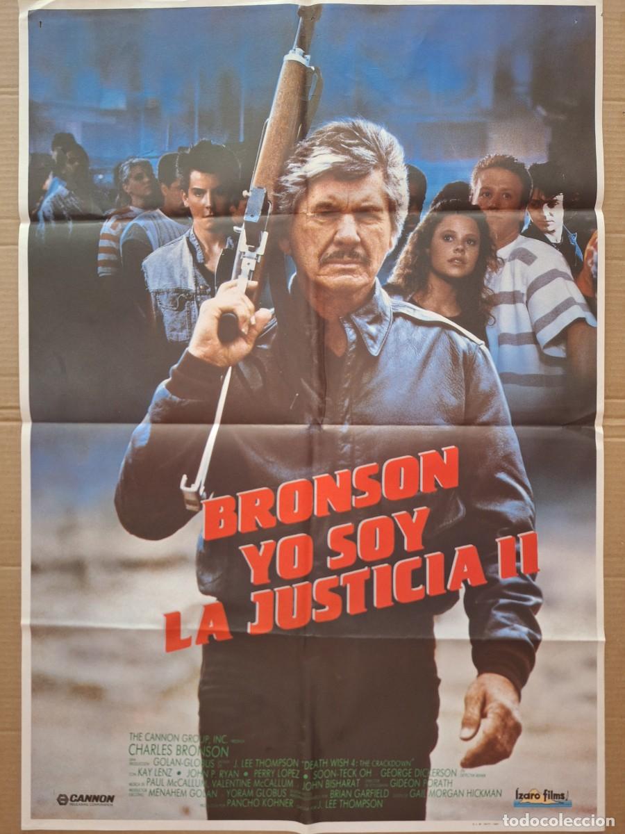 Cine: CARTEL CINE PELICULA YO SOY LA JUSTICIA II CHARLES BRONSON A&Ntilde;O 1987 A 250