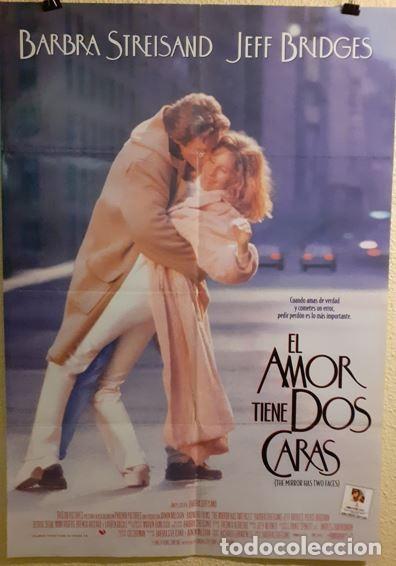 Cine: Cartel de cine original de &eacute;poca - El amor tiene dos caras (1996) Doble Cara Colecci&oacute;n particular