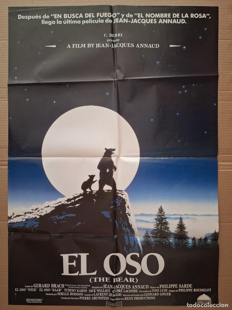 Cine: CARTEL CINE PELICULA EL OSO DIRECTOR JEAN JACQUES ANNAUD A 251