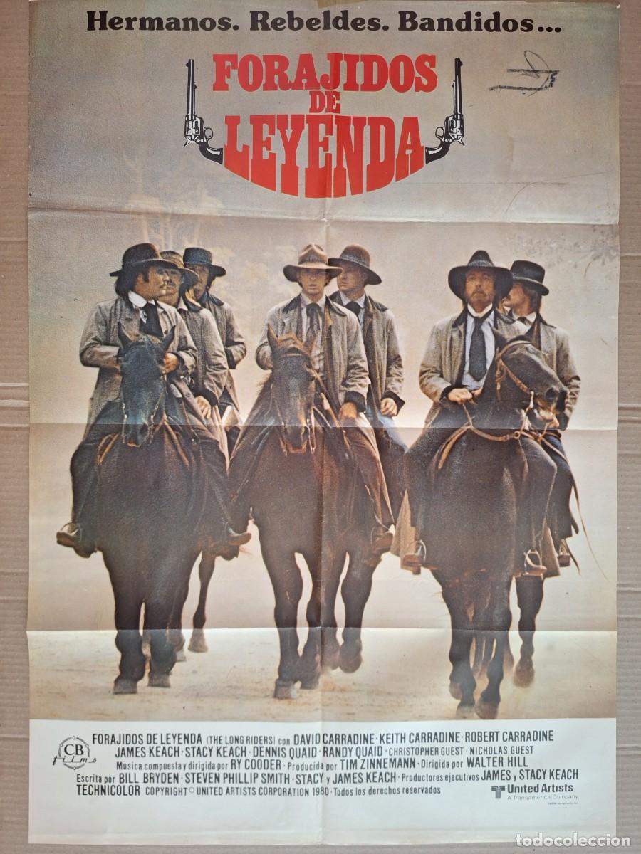 Cine: CARTEL CINE PELICULA FORAJIDOS DE LEYENDA DAVID CARRADINE DENNIS QUAID A&Ntilde;O 1980 A 260