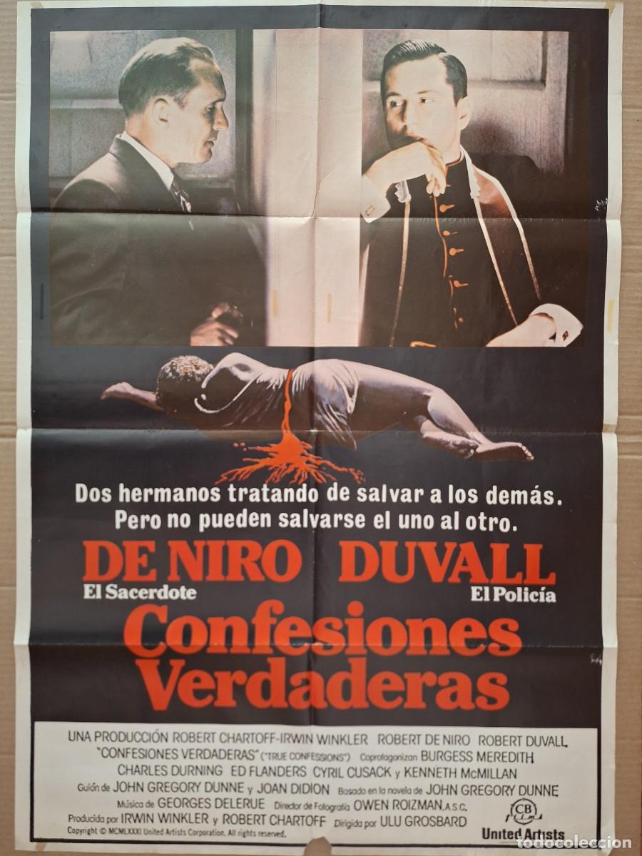 Cine: CARTEL CINE PELICULA CONFESIONES VERDADERAS ROBERT DE NIRO ROBERT DUVALL A&Ntilde;O 1981 A 261