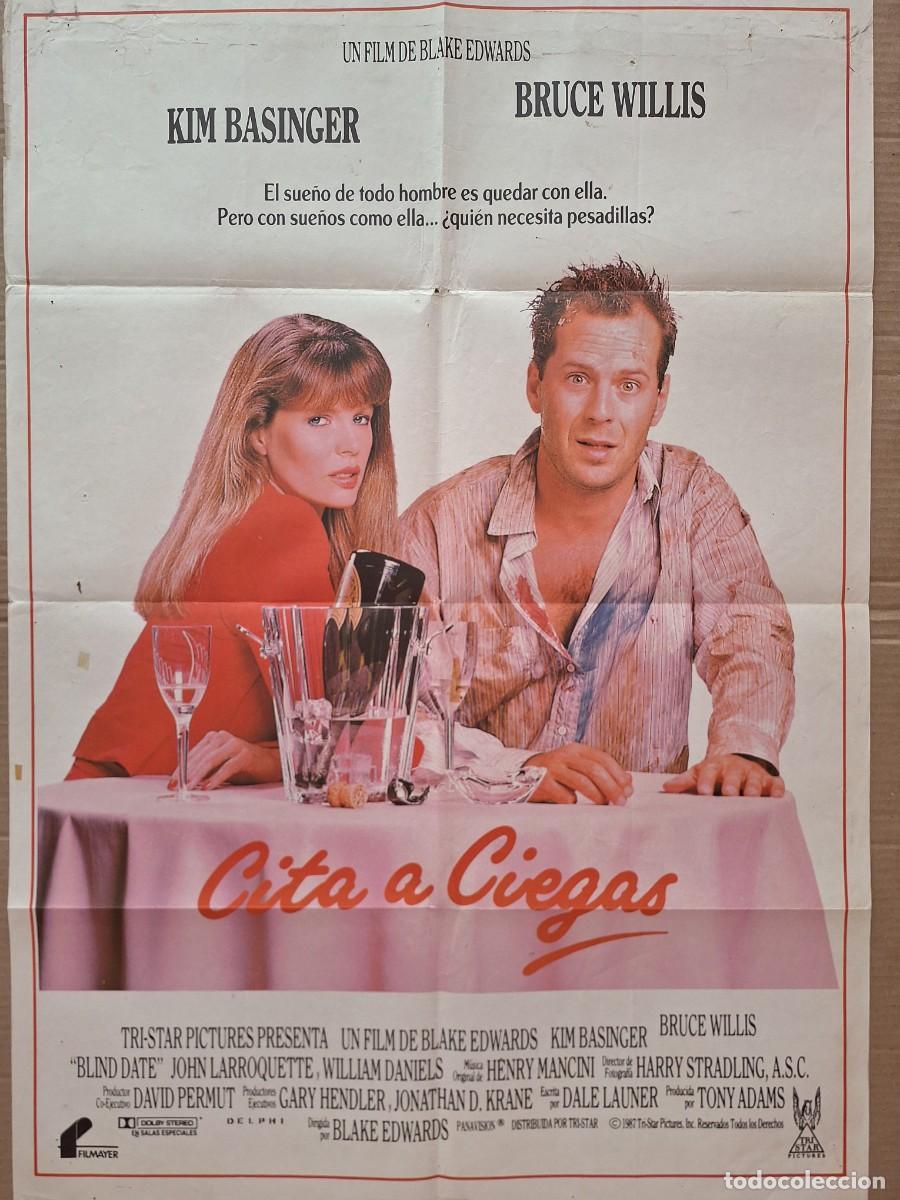Cine: CARTEL CINE PELICULA CITA A CIEGAS BRUCE WILLIS KIM BASINGER A&Ntilde;O 1987 A 262