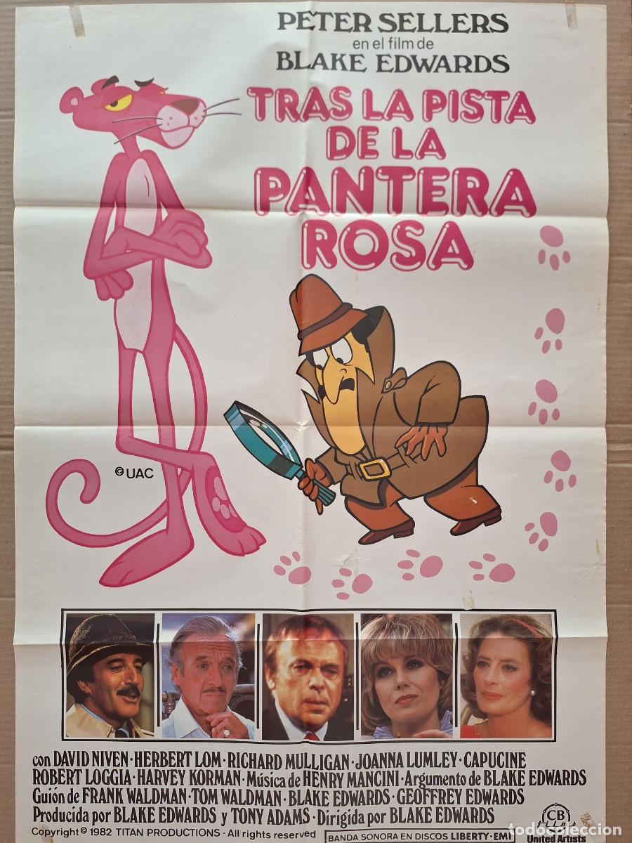 Cine: CARTEL CINE PELICULA TRAS LA PISTA DE LA PANTERA ROSA DAVID NIVEN PETER SELLERS A&Ntilde;O 1987 A 262