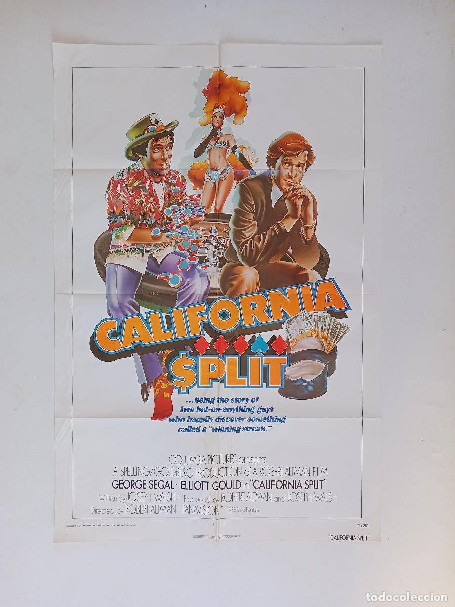 Cine: CALIFORNIA SPLIT (1974) cartel americano 100 x 70 ROBERT ALTMAN Elliot Gould George Segal