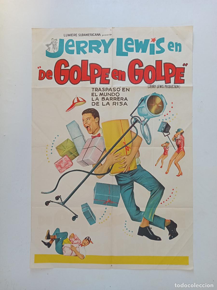 Cine: UN ESPIA EN HOLLYWOOD (1961) cartel argentino 110 x 75 litografico JERRY LEWIS The errand boy