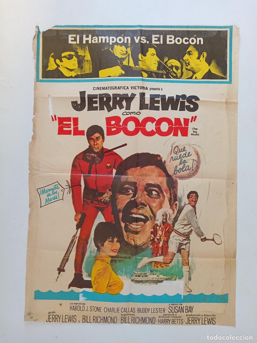 Cine: La otra cara del g&aacute;ngster (El boc&oacute;n)(1967) cartel argentino 110 x 75 litografico JERRY LEWIS malo