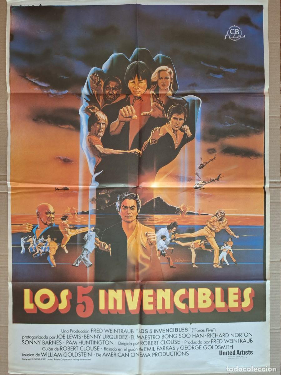 Cinema: CARTEL CINE PELICULA LOS 5 INVENCIBLES JOE LEWIS BONG SOO HAN A&Ntilde;O 1984 KARATE A 267