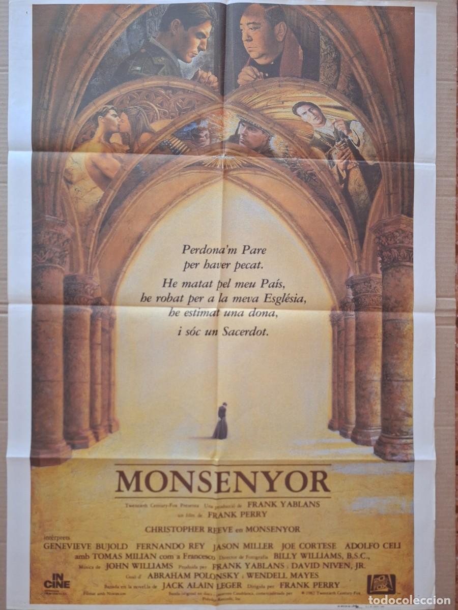 Cinema: CARTEL CINE PELICULA MONSENYOR CHRISTOFHER REEVE SUPERMAN EN CATALAN A&Ntilde;O 1982 A 270