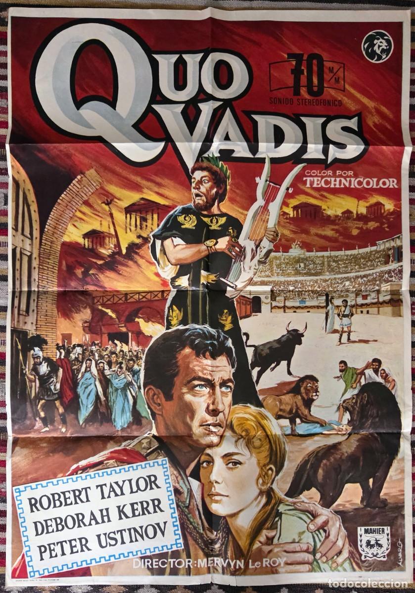 Cine: QUO VADIS &ndash; Cartel original reestreno 1969 en 70 mm &ndash; Nunca expuesto