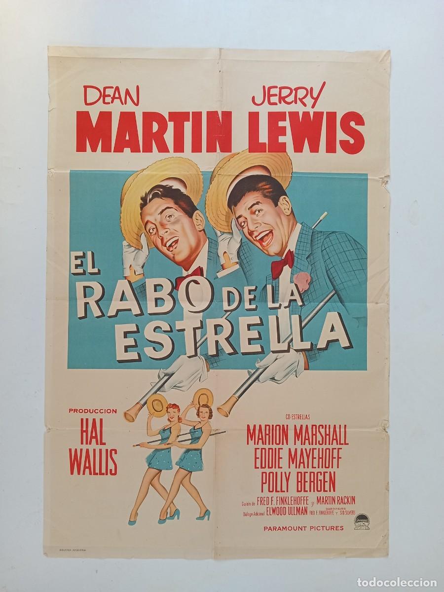 Cine: EL COMEDIANTE THE STOOGE (1951) cartel argentino 110 x 75 litografico Dean Martin Jerry Lewis
